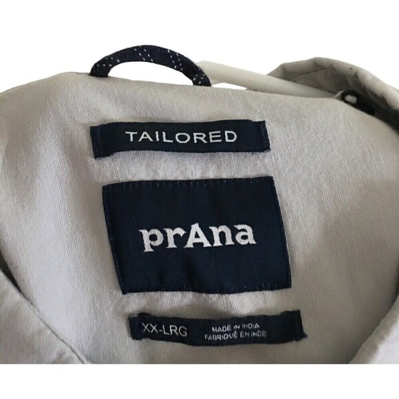 Prana Gray Button Down Long Sleeve Shirt Men's XXL Organic Tailored Crestone NWT - Picture 6 of 6